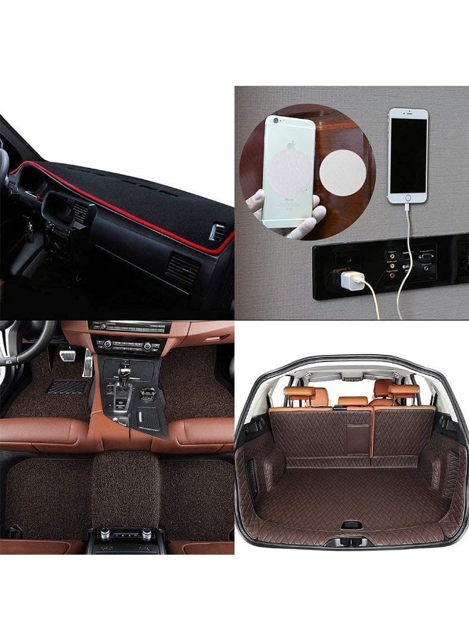 Set Of 10 Self Adhesive Hook And Loop Pads Round Fastener Dots Strong Grip Reusable Easy Install White Multipurpose Mounting Organizer Solution White Color - Image 3